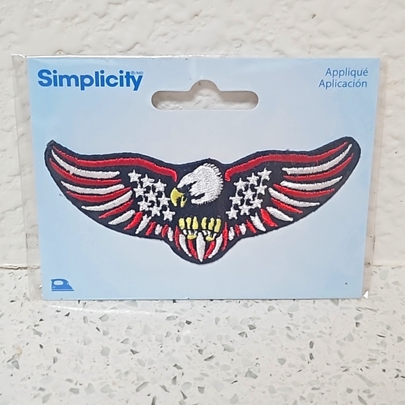 🇺🇸🦅Simplicity Iron On American Eagle with Flag Wings Applique Patch - Picture 9 of 9